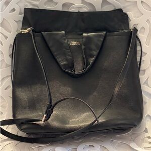 Vince Camuto Black Shoulder Bag with Gold Accents NEVER USED